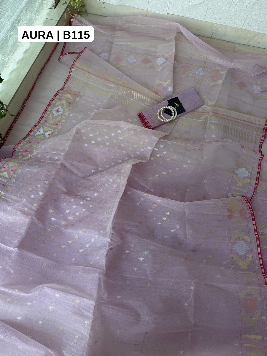 Dhakai Jamdani Saree - B115 - Aura Bangladesh