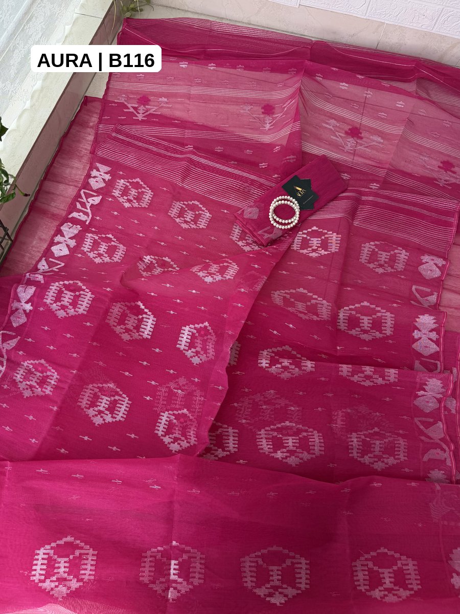 Dhakai Jamdani Saree - B116 - Aura Bangladesh