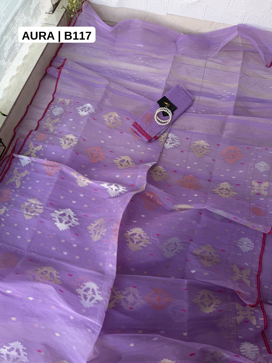 Dhakai Jamdani Saree - B117 - Aura Bangladesh