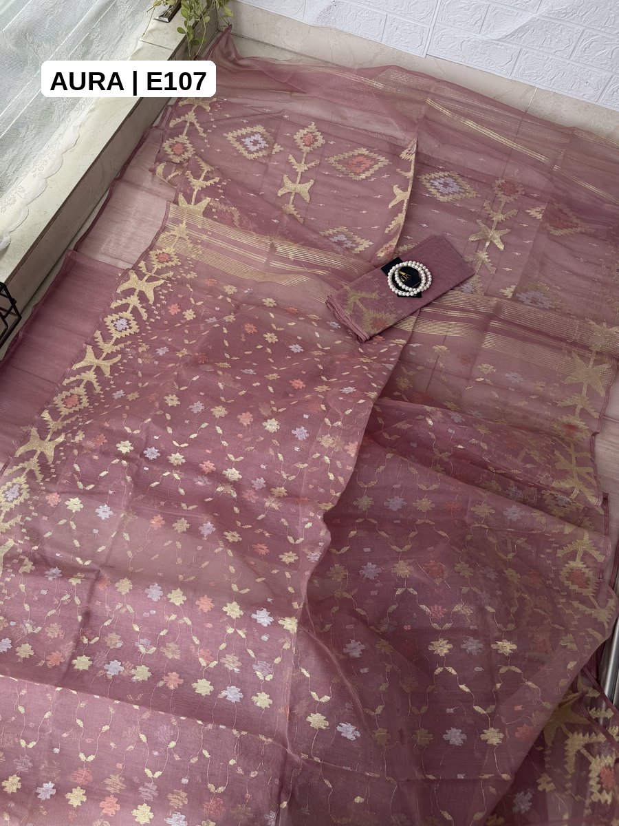 Masterwork Jamdani Saree - E107 - Aura Bangladesh