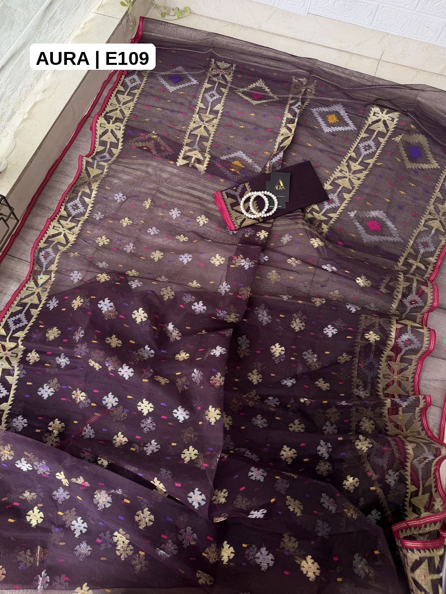 Masterwork Jamdani Saree - E109 - Aura Bangladesh