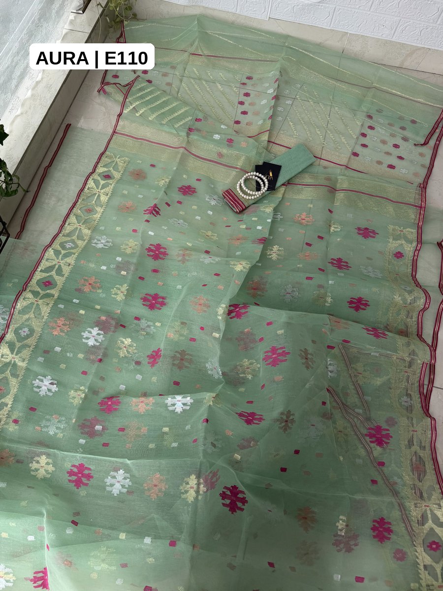 Masterwork Jamdani Saree - E110 - Aura Bangladesh