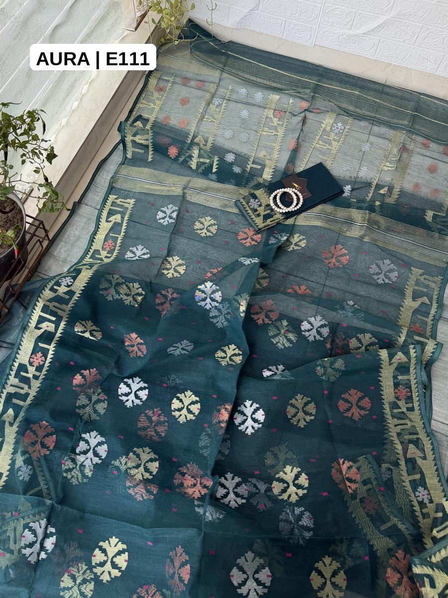 Masterwork Jamdani Saree - E111 - Aura Bangladesh