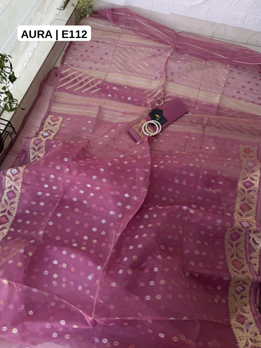Masterwork Jamdani Saree - E112 - Aura Bangladesh