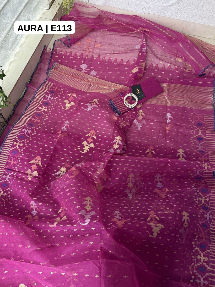 Masterwork Jamdani Saree - E113 - Aura Bangladesh
