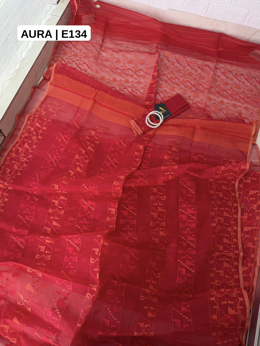 Masterwork Jamdani Saree - E134 - Aura Bangladesh