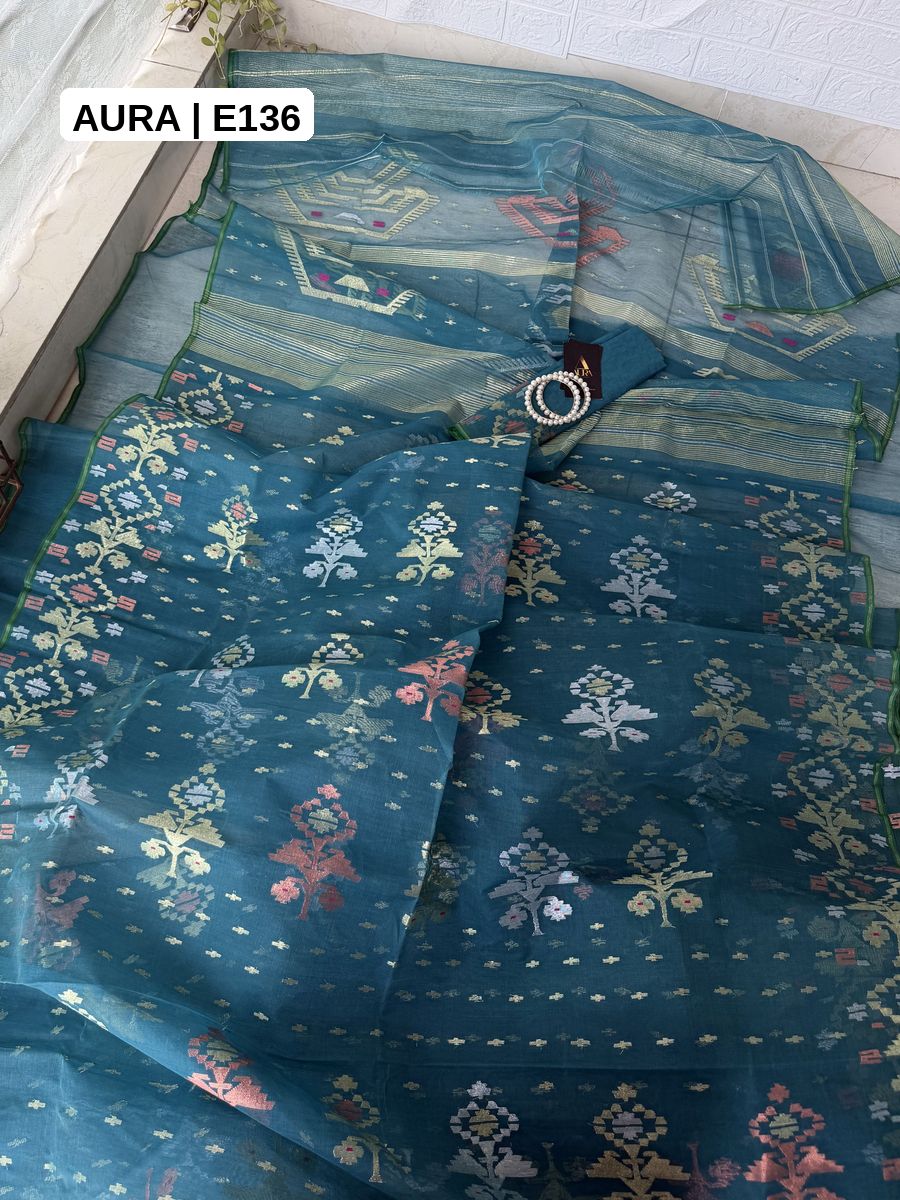 Masterwork Jamdani Saree - E136 - Aura Bangladesh