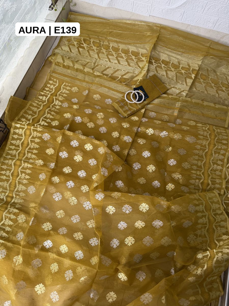 Masterwork Jamdani Saree - E139 - Aura Bangladesh